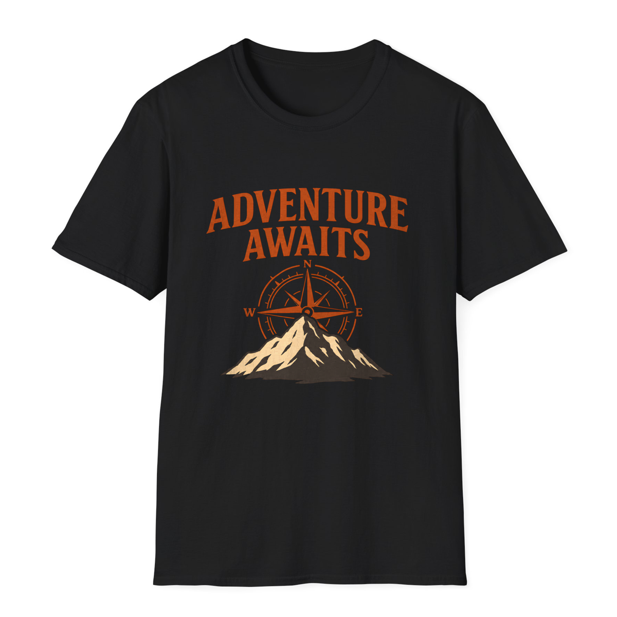 Adventure Awaits T-Shirt - Black - front