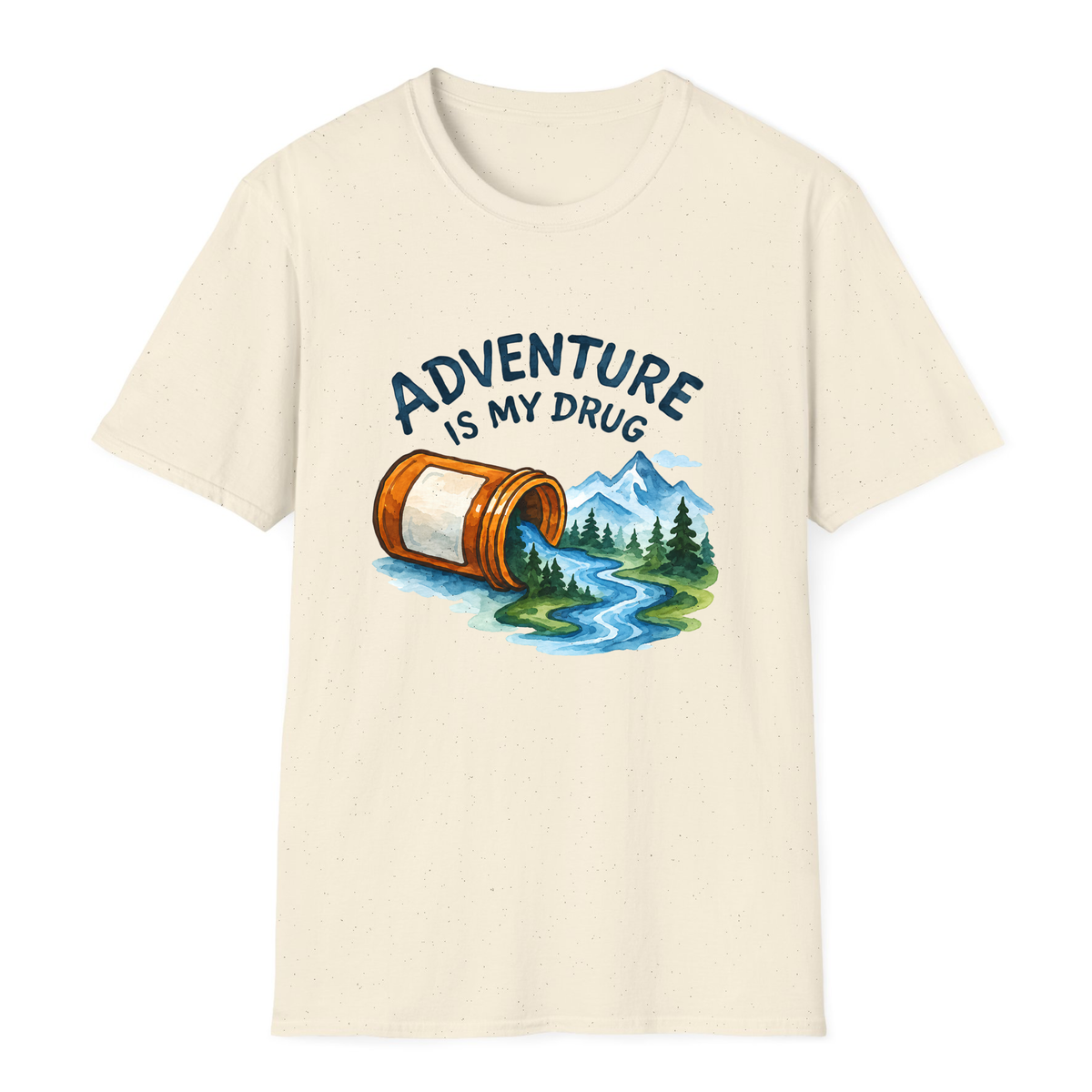 Adventure Is My Drug T-Shirt - Natural - front