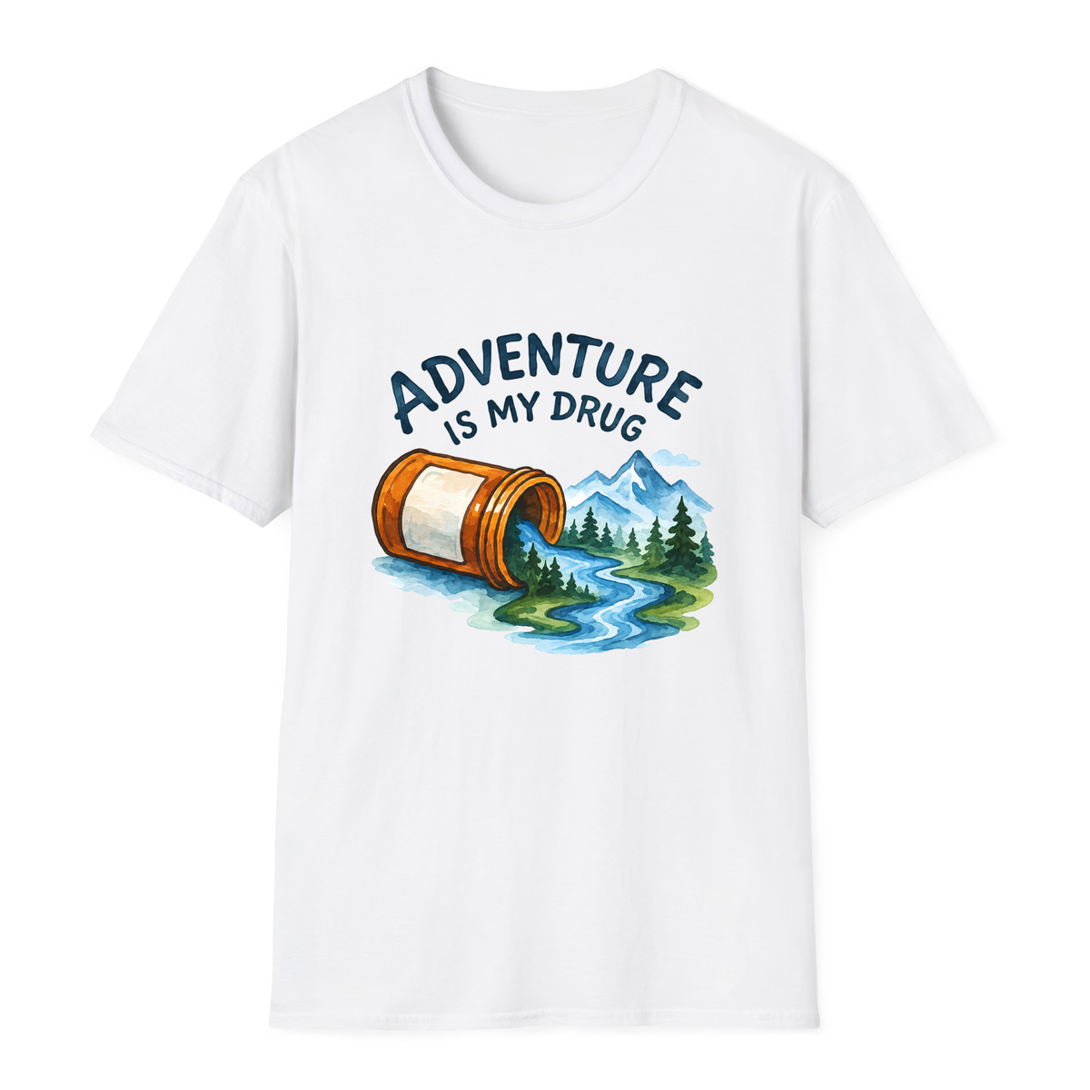 Adventure Is My Drug T-Shirt - White - front