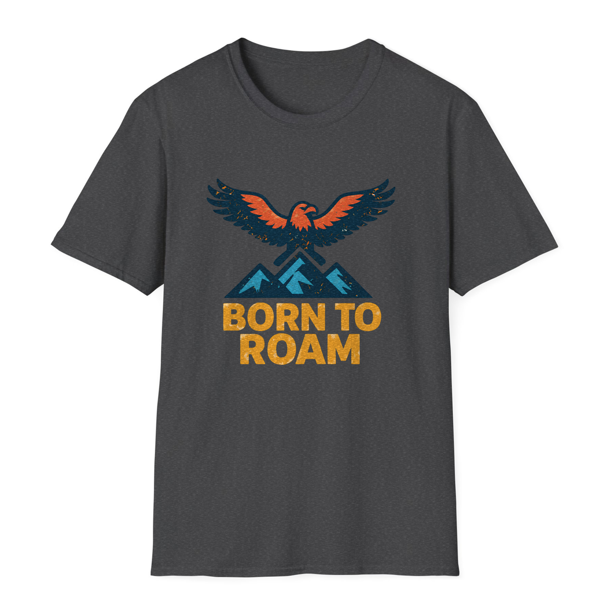 Born To Roam T-Shirt - Dark Heather - front