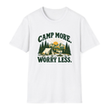 Camp More Worry Less T-Shirt - White - front