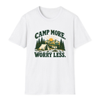 Camp More Worry Less T-Shirt - White - front