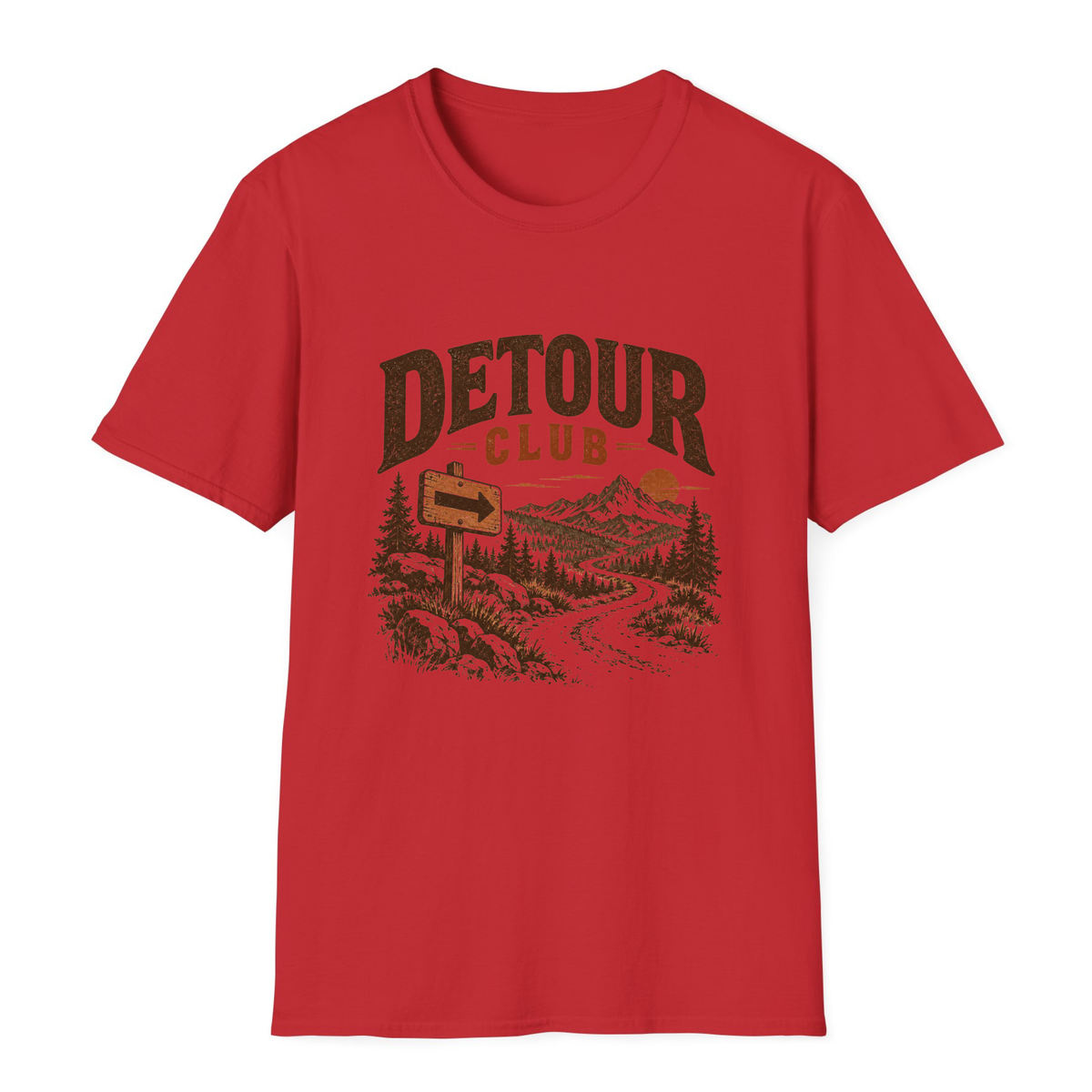 Detour Club T-Shirt - Red - front