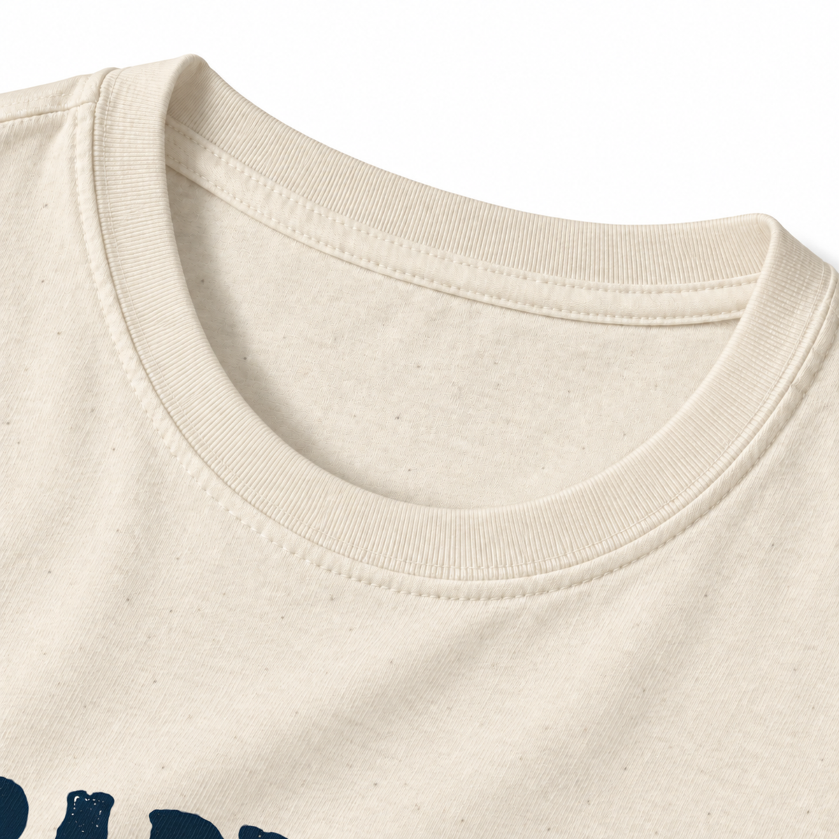 Disappears Into Nature T-Shirt - Natural - collar close-up