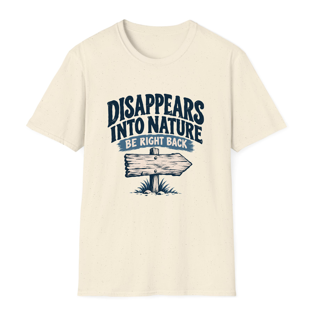 Disappears Into Nature T-Shirt - Natural - front