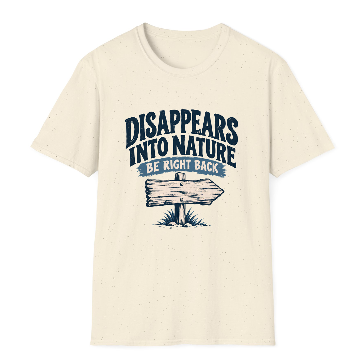 Disappears Into Nature T-Shirt - Natural - front