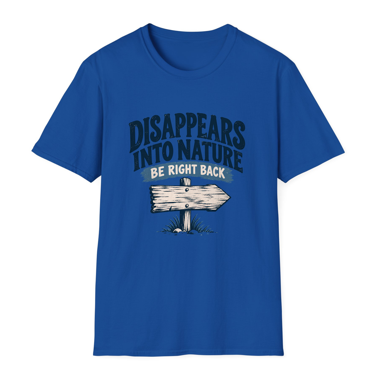 Disappears Into Nature T-Shirt - Royal - front