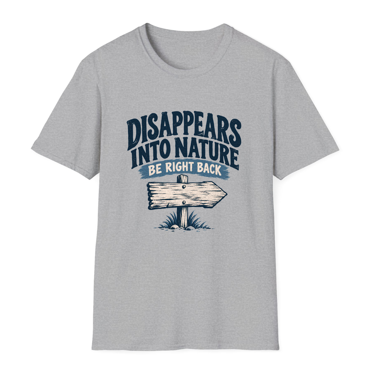 Disappears Into Nature T-Shirt - Sport Grey - front