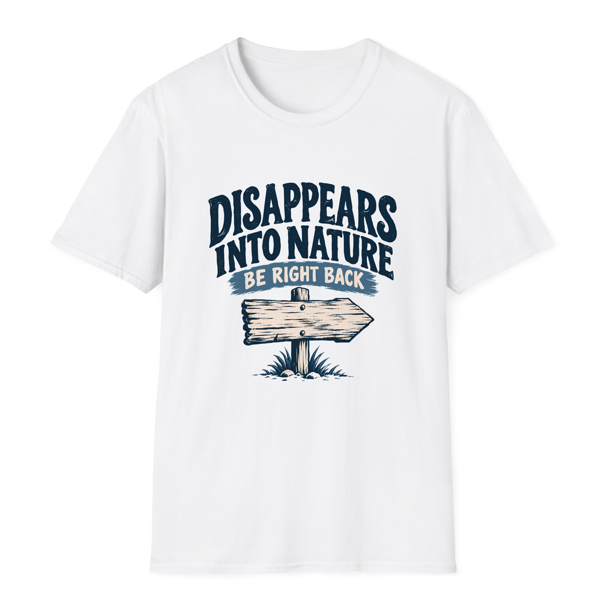 Disappears Into Nature T-Shirt - White - front