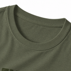 Elevation Is A Personal Attack T-Shirt - Military Green - collar close-up