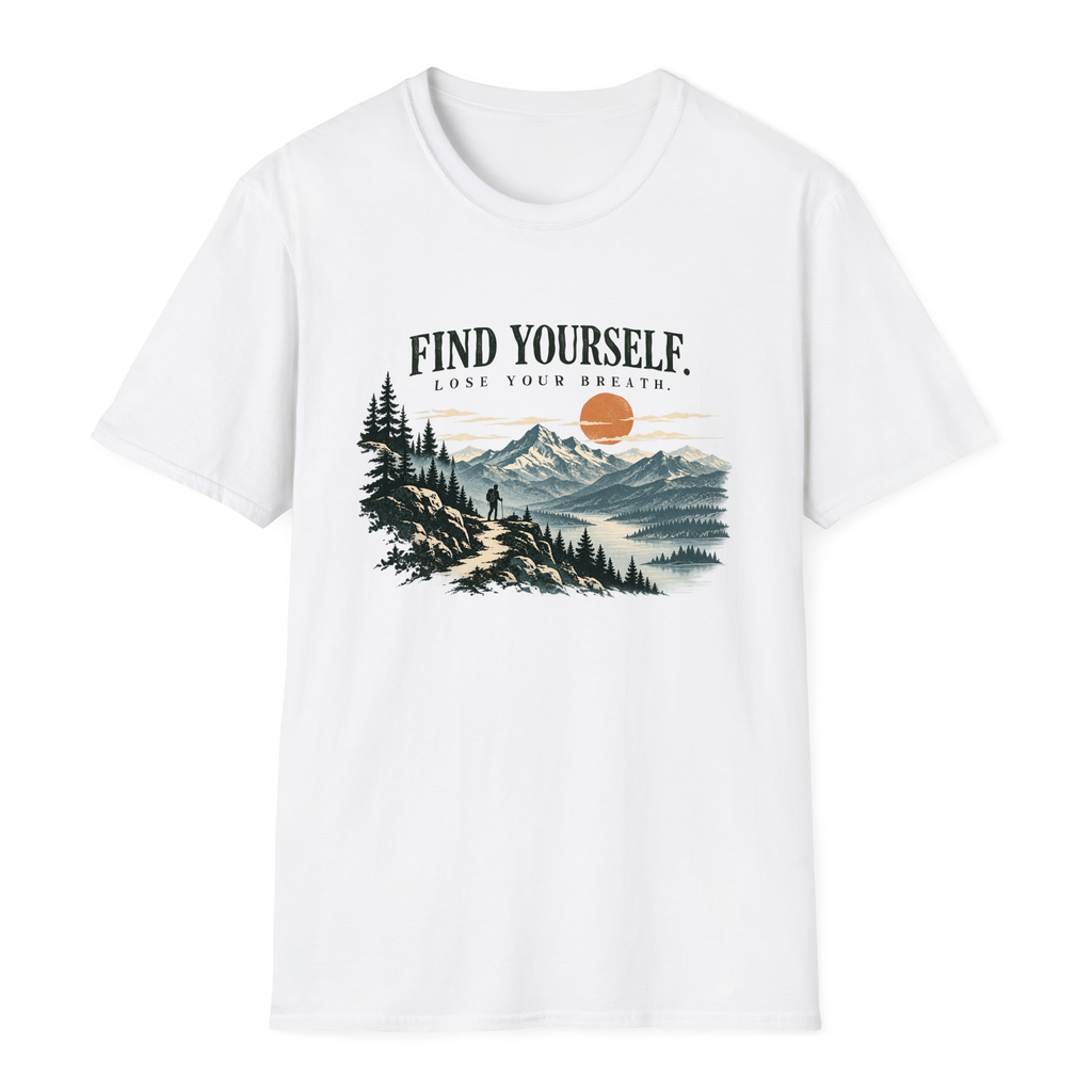 Find Yourself Lose Your Breath T-Shirt - White - front