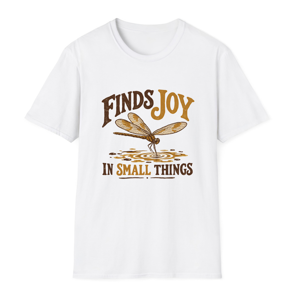 Finds Joy In Small Things T-Shirt - White - front