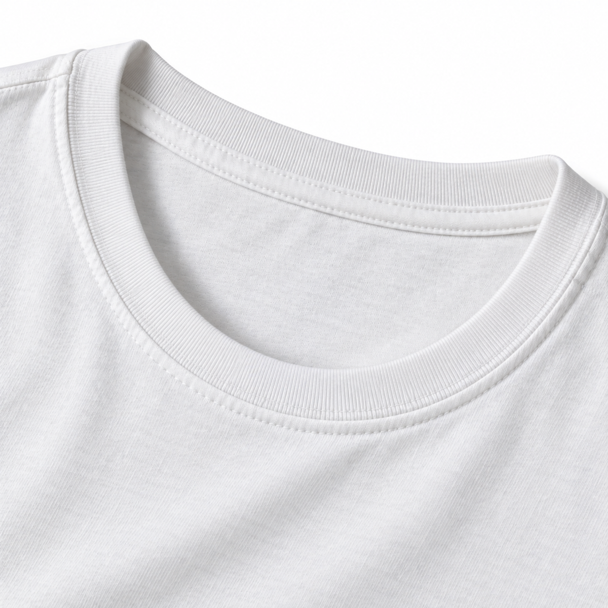 Fresh Air Bad Decisions T-Shirt - White - collar close-up