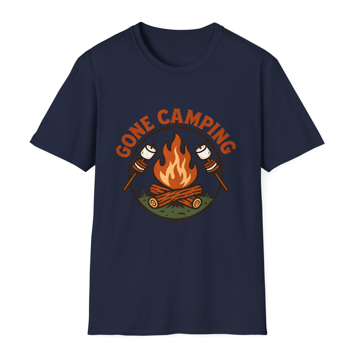 Gone Camping T-Shirt - Navy - front