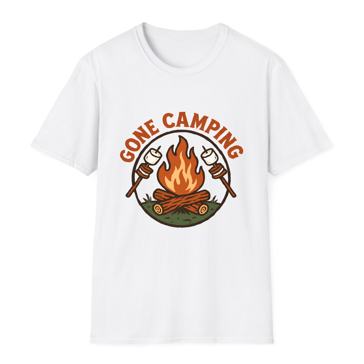 Gone Camping T-Shirt - White - front