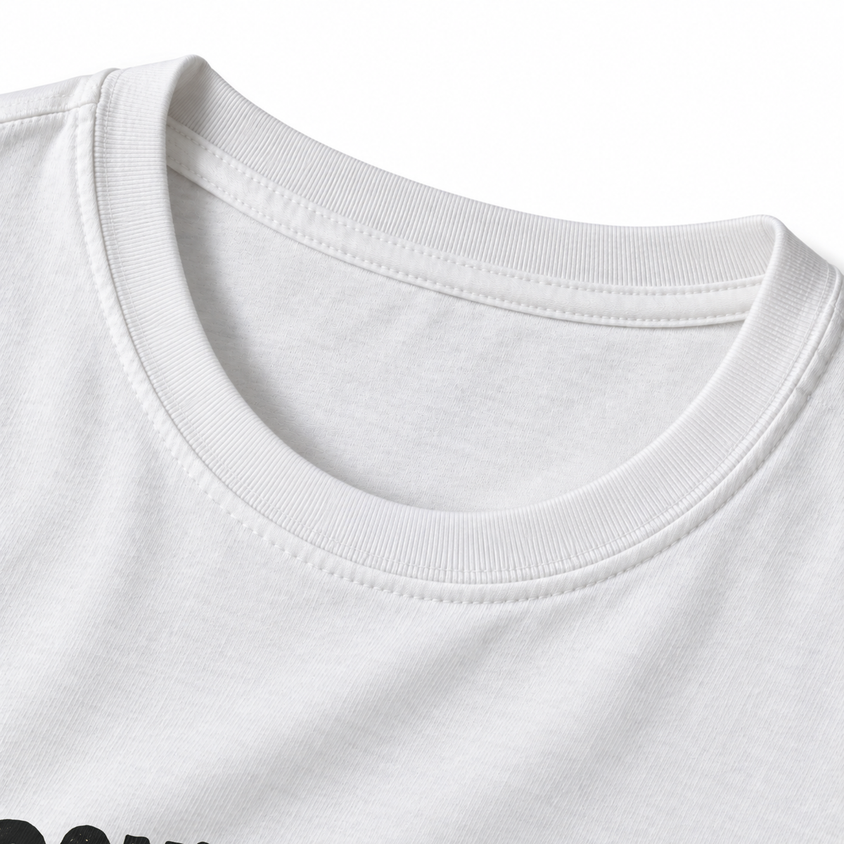 I Don't Need A Break T-Shirt - White - collar close-up