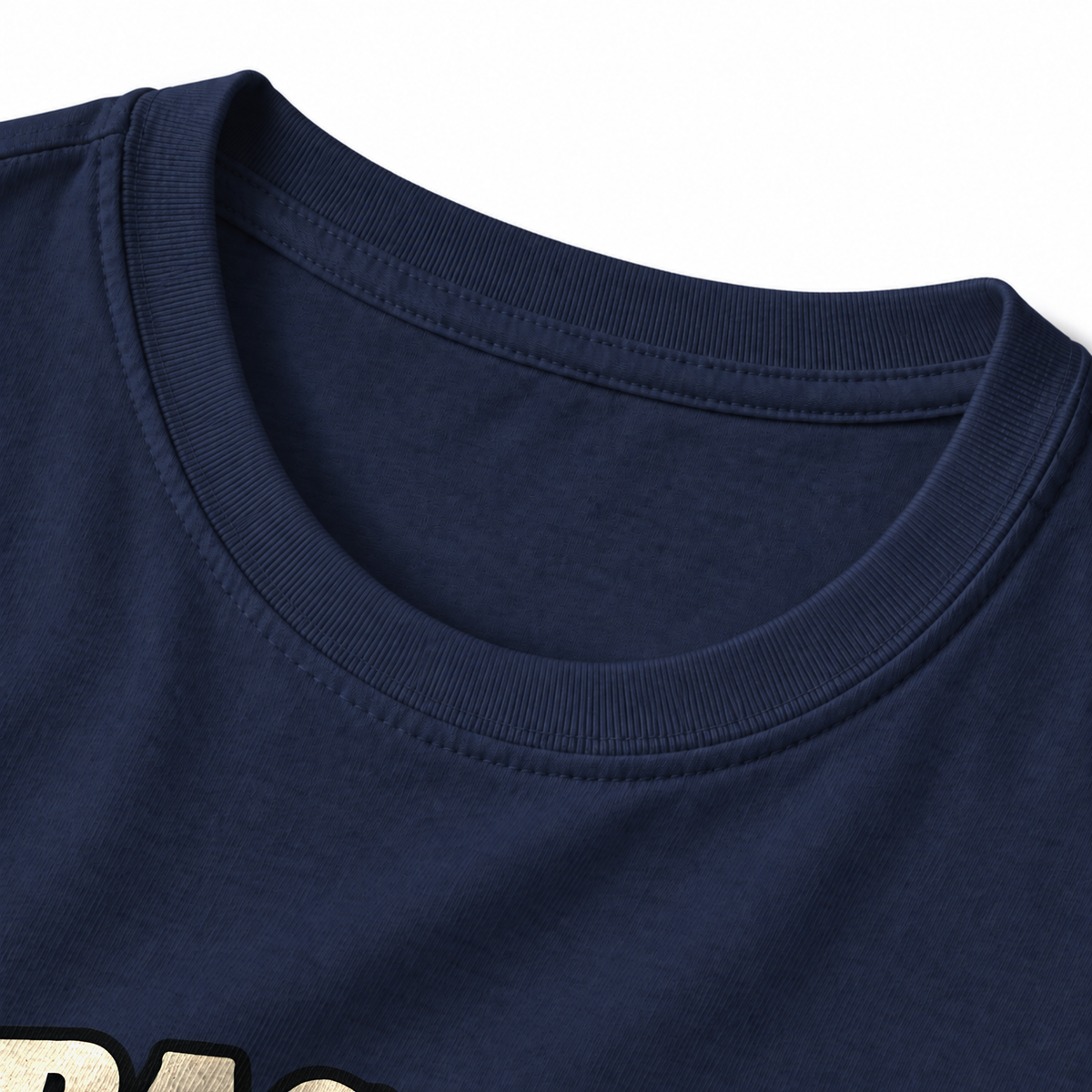 I Packed Everything Except What I Actually Needed T-Shirt - Navy - collar close-up