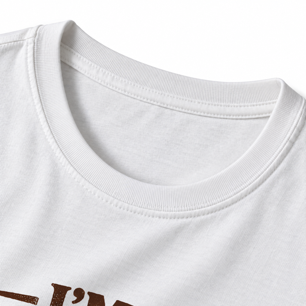 I Prefer Dirt Over People T-Shirt - White - collar close-up