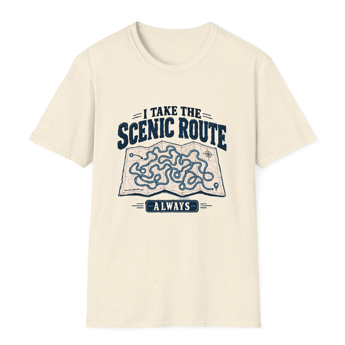 I Take The Scenic Route T-Shirt - Natural - front