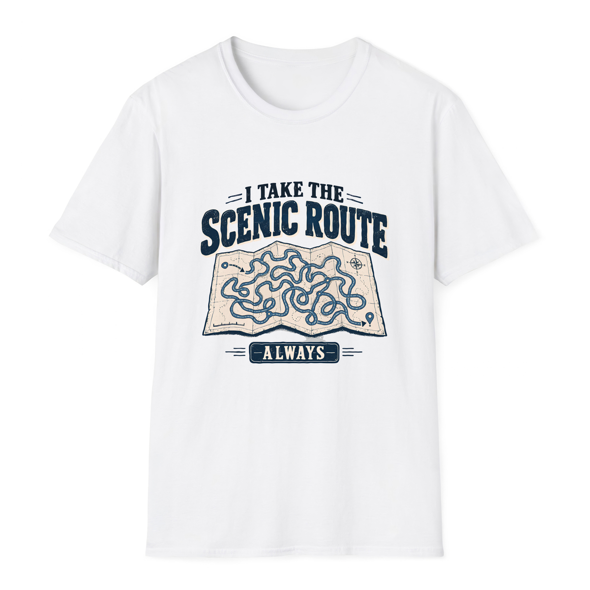 I Take The Scenic Route T-Shirt - White - front