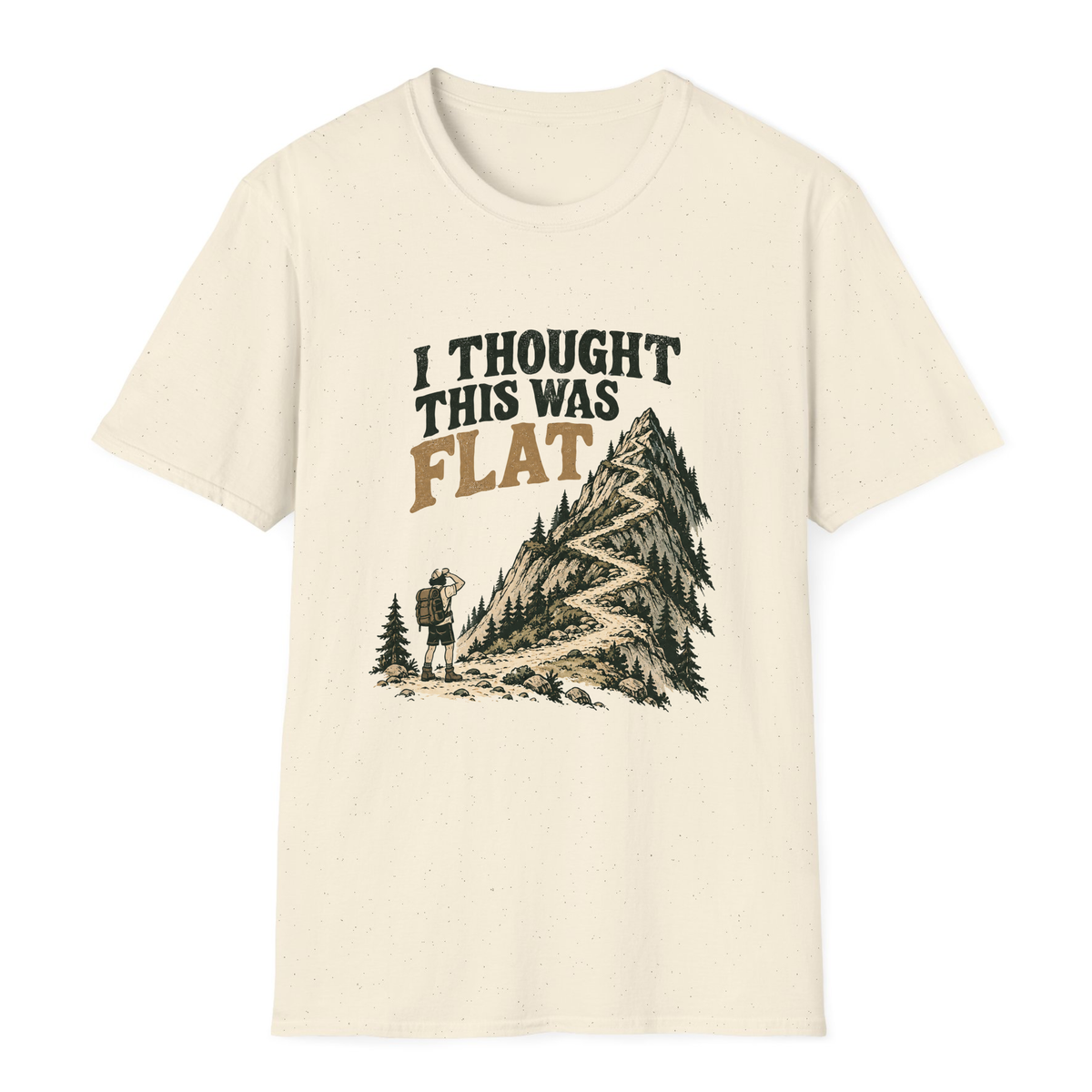 I Thought This Was Flat T-Shirt - Natural - front