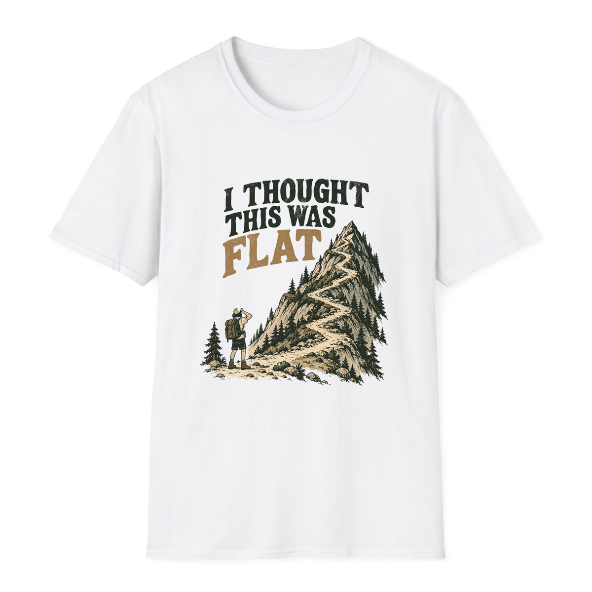 I Thought This Was Flat T-Shirt - White - front