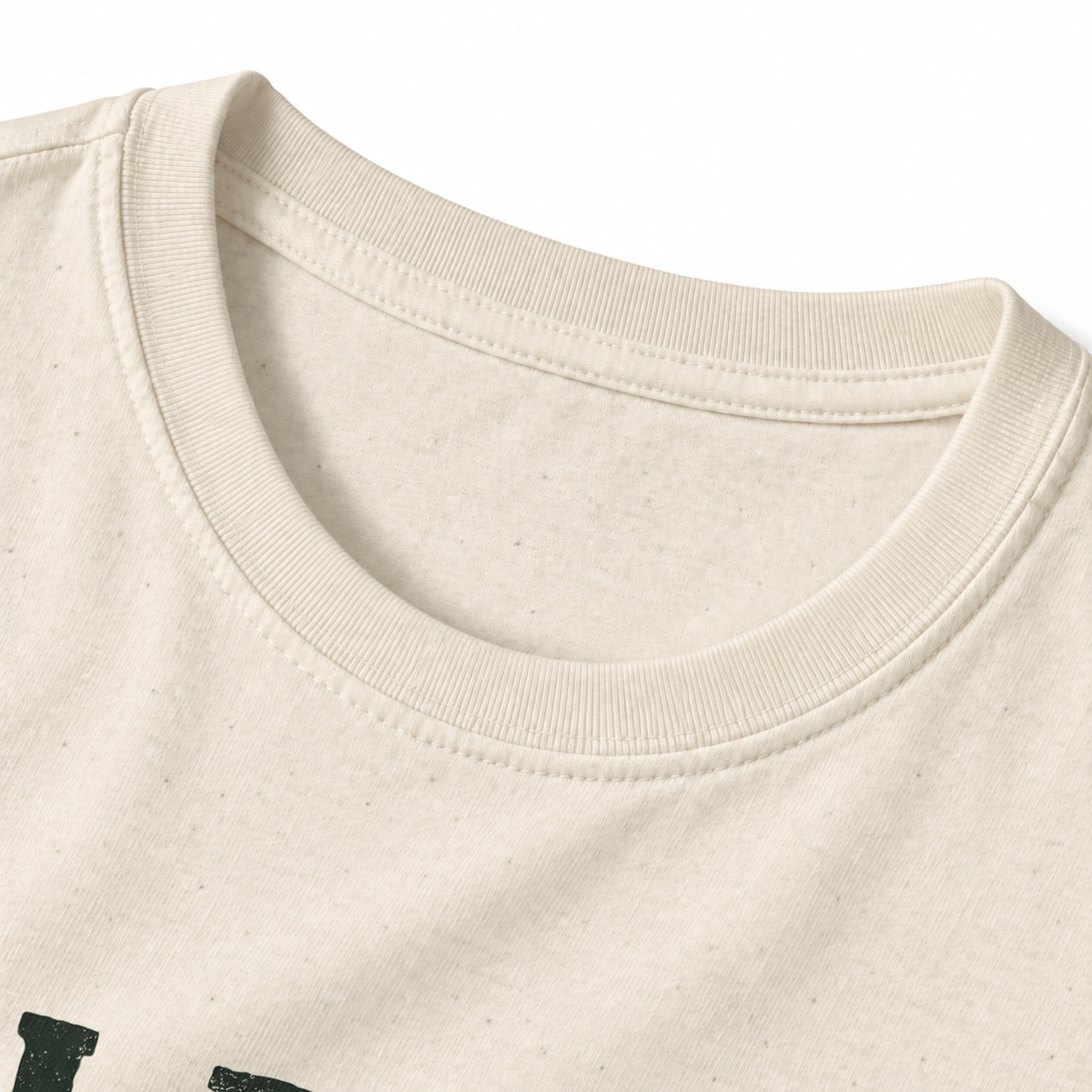 I'll Do One More Hill T-Shirt - Natural - collar close-up