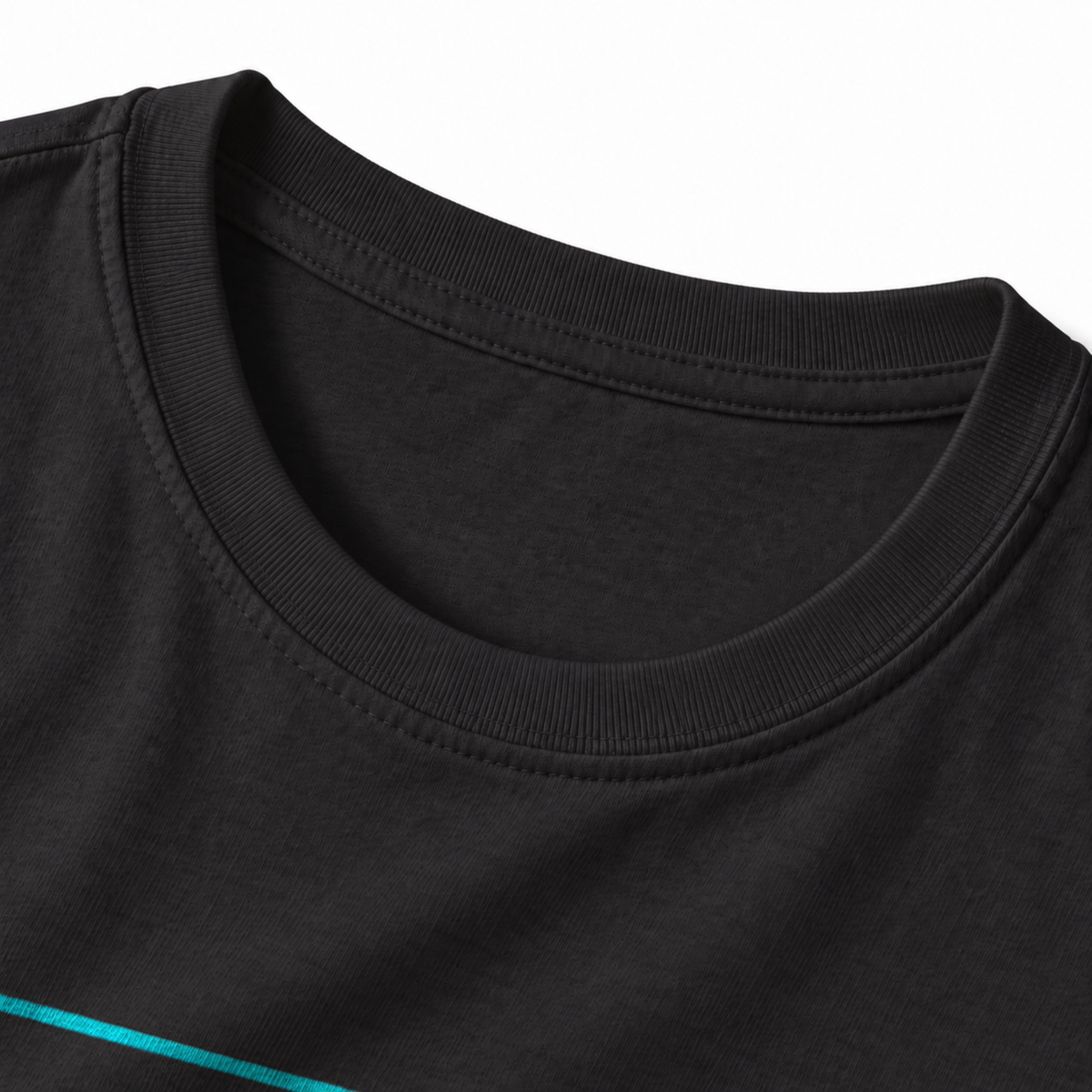 Kayak & Chill T-Shirt - Black - collar close-up