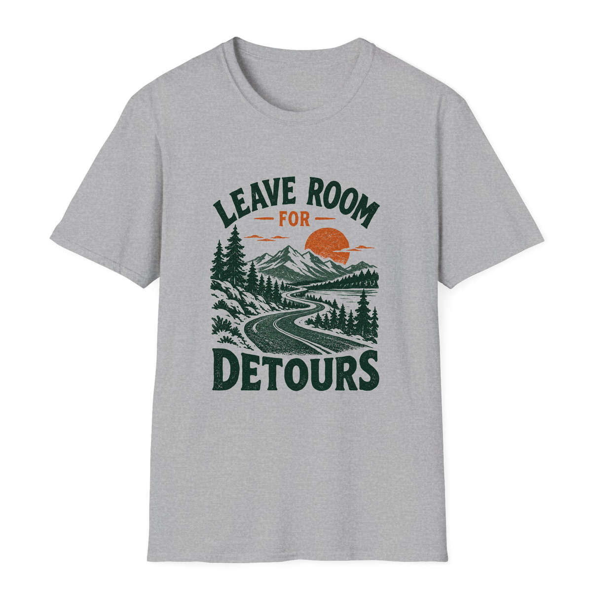 Leave Room for Detours T-Shirt - Sport Grey - front