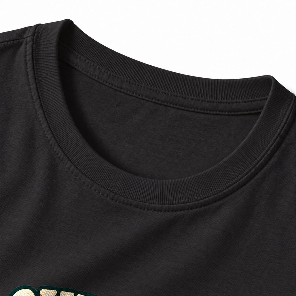 Looking For Snacks T-Shirt - Black - collar close-up