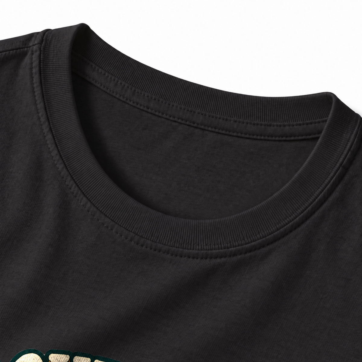 Looking For Snacks T-Shirt - Black - collar close-up