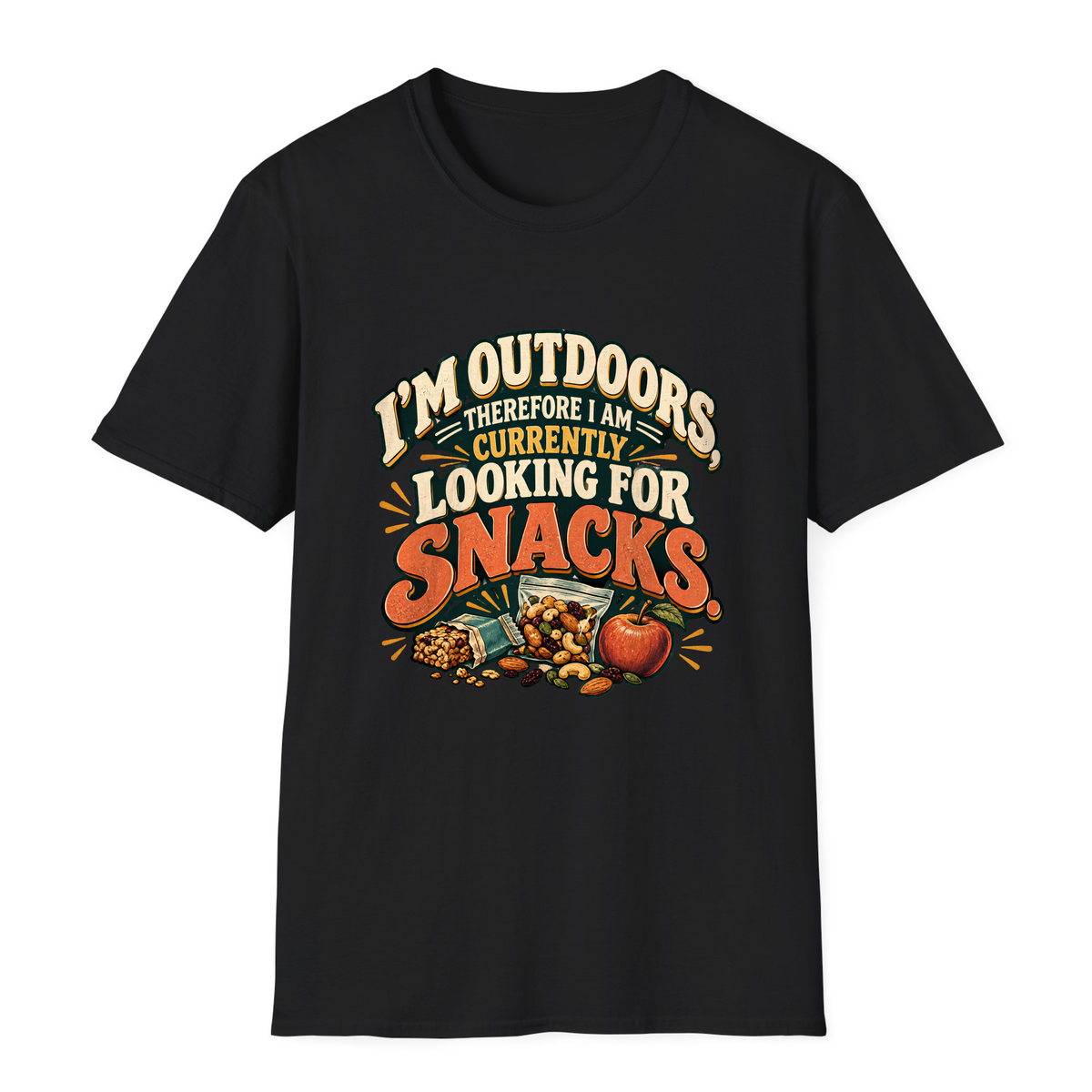 Looking For Snacks T-Shirt - Black - front