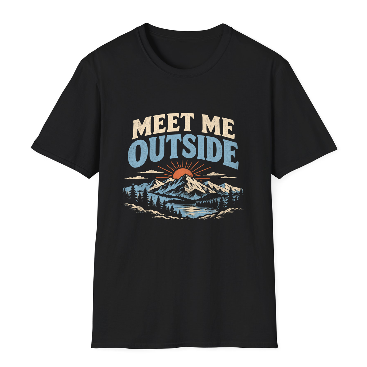 Meet Me Outside T-Shirt - Black - front