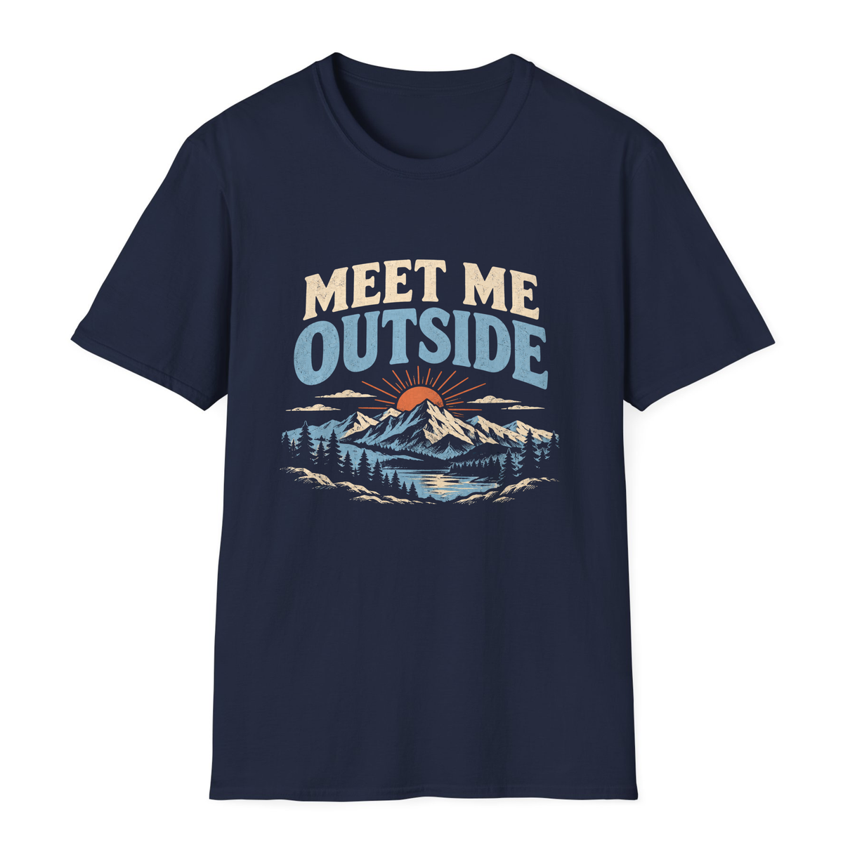 Meet Me Outside T-Shirt - Navy - front