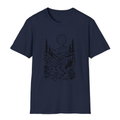 Moonlit Mountain Landscape T-Shirt - Navy - front