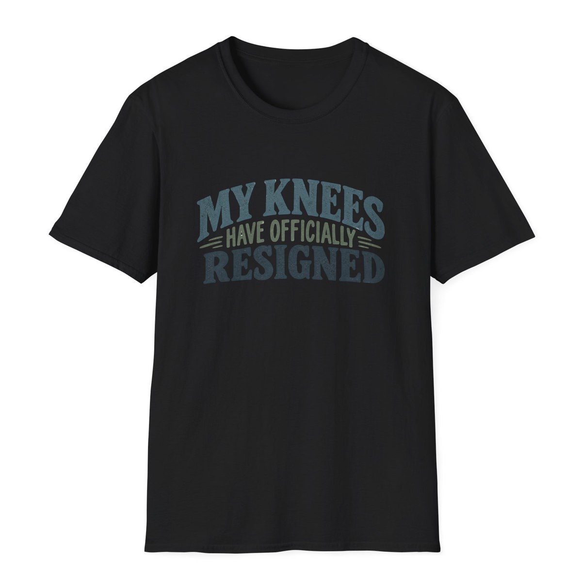 My Knees Have Officially Resigned T-Shirt - Black - front