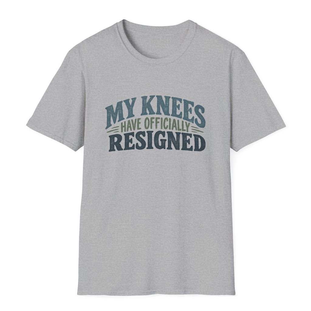 My Knees Have Officially Resigned T-Shirt - Sport Grey - front