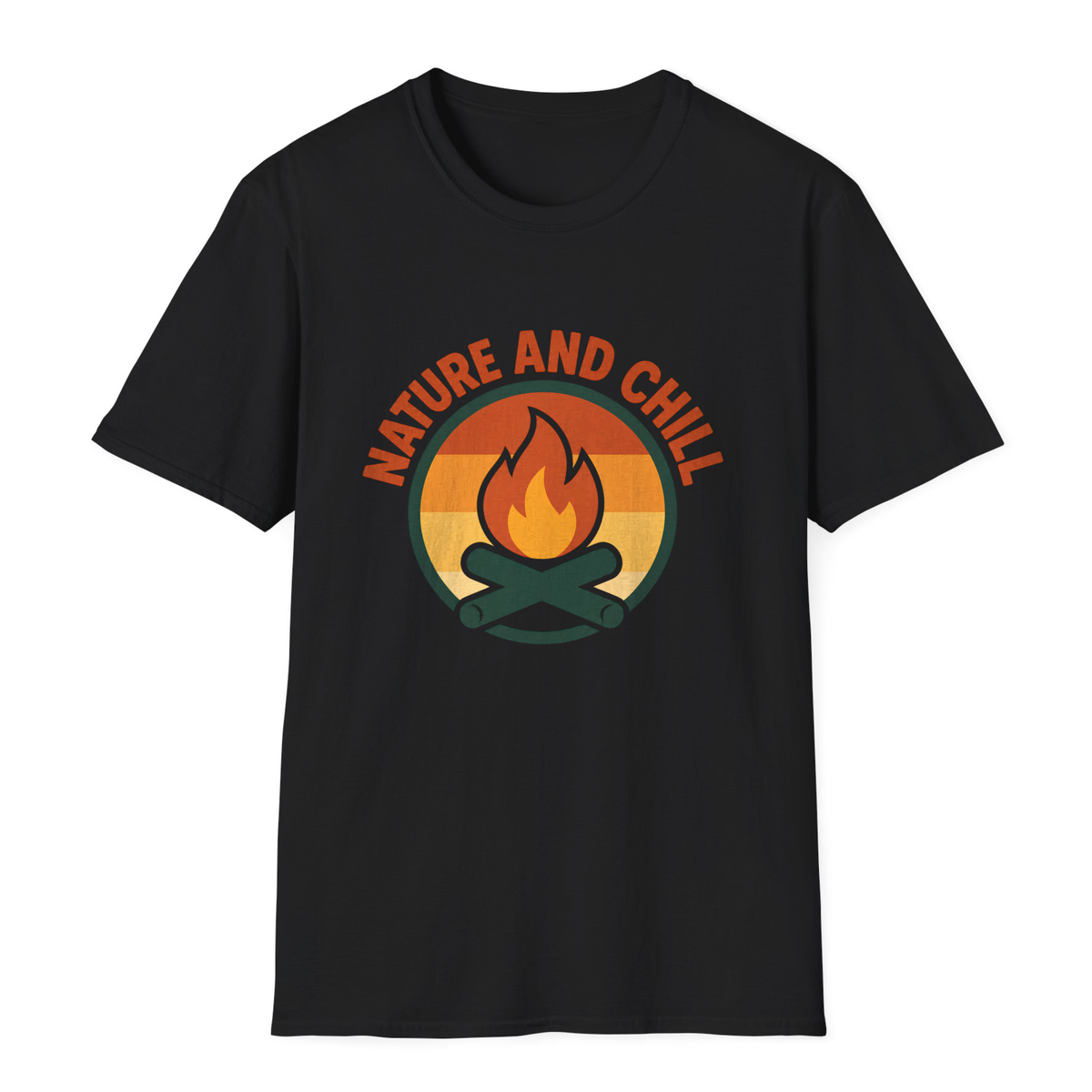 Nature And Chill T-Shirt - Black - front