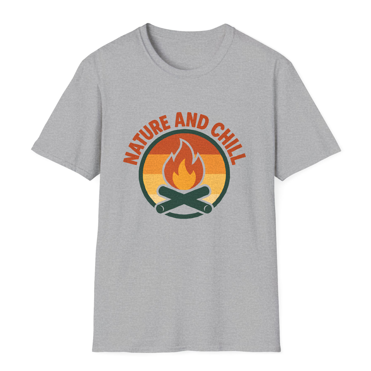 Nature And Chill T-Shirt - Sport Grey - front