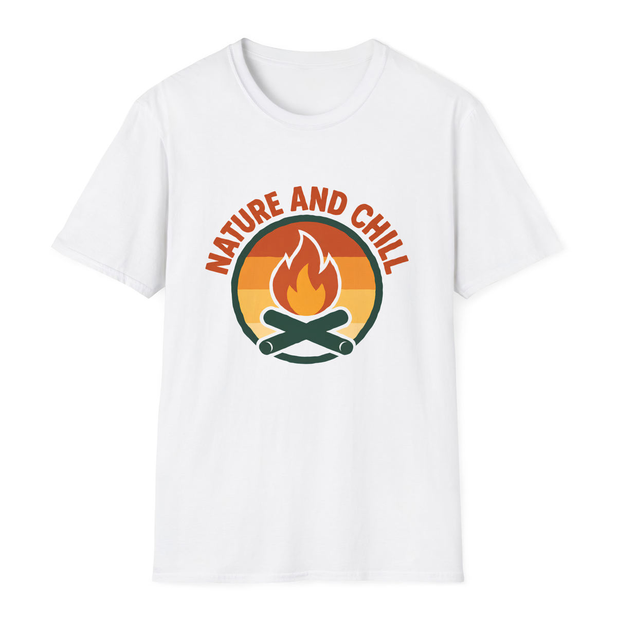 Nature And Chill T-Shirt - White - front