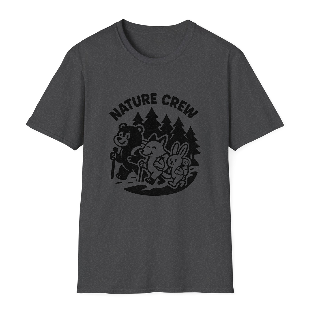 Nature Crew T-Shirt - Dark Heather - front