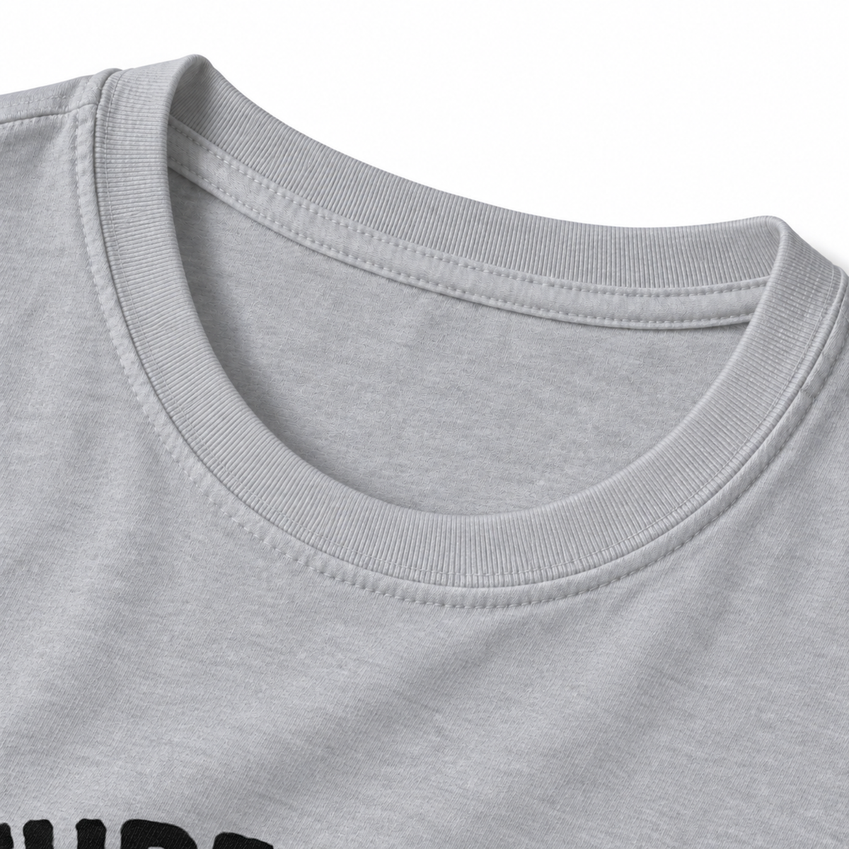 Nature Crew T-Shirt - Sport Grey - collar close-up