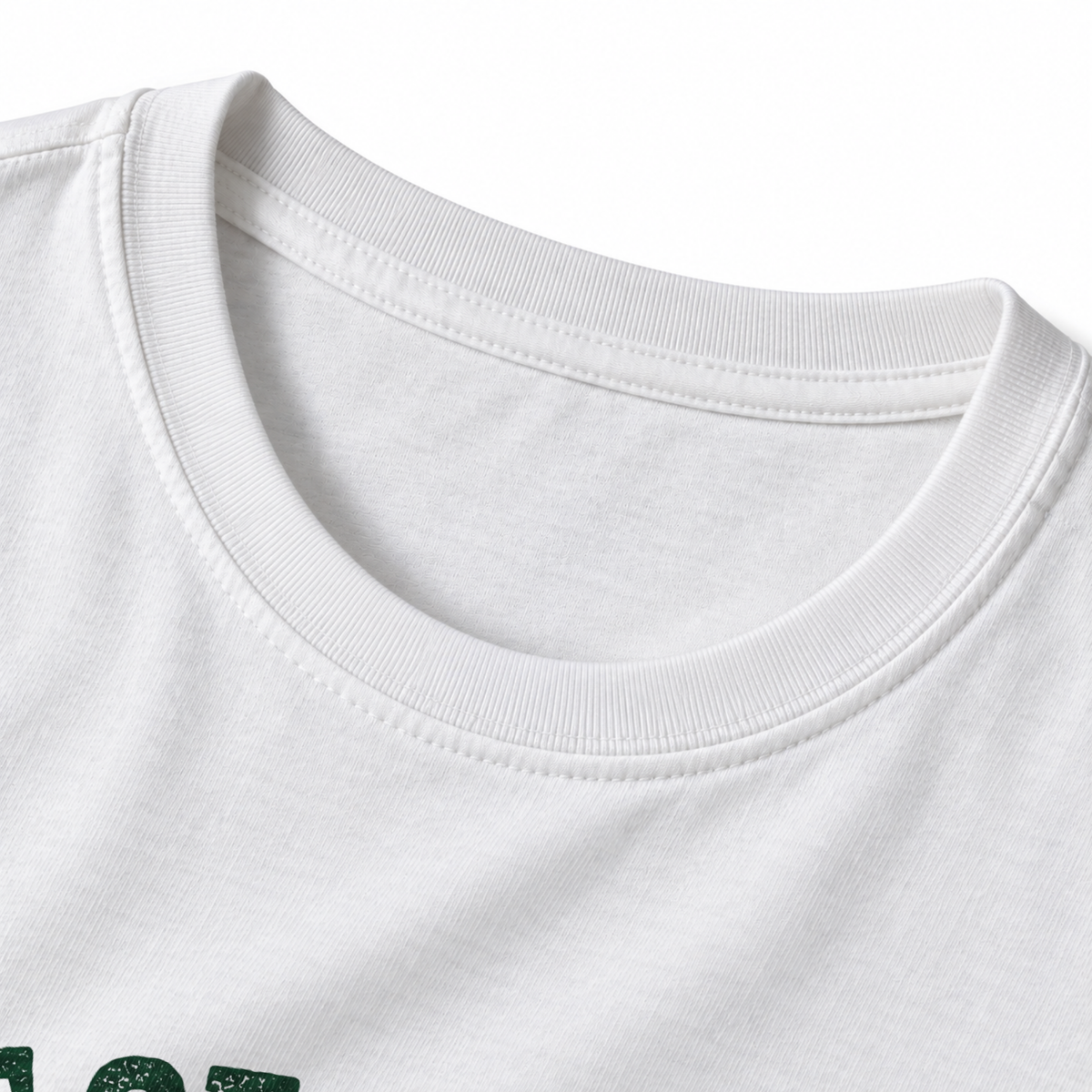 Out Of Office T-Shirt - White - collar close-up