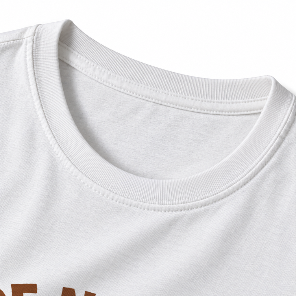 Ride Nature T-Shirt - White - collar close-up