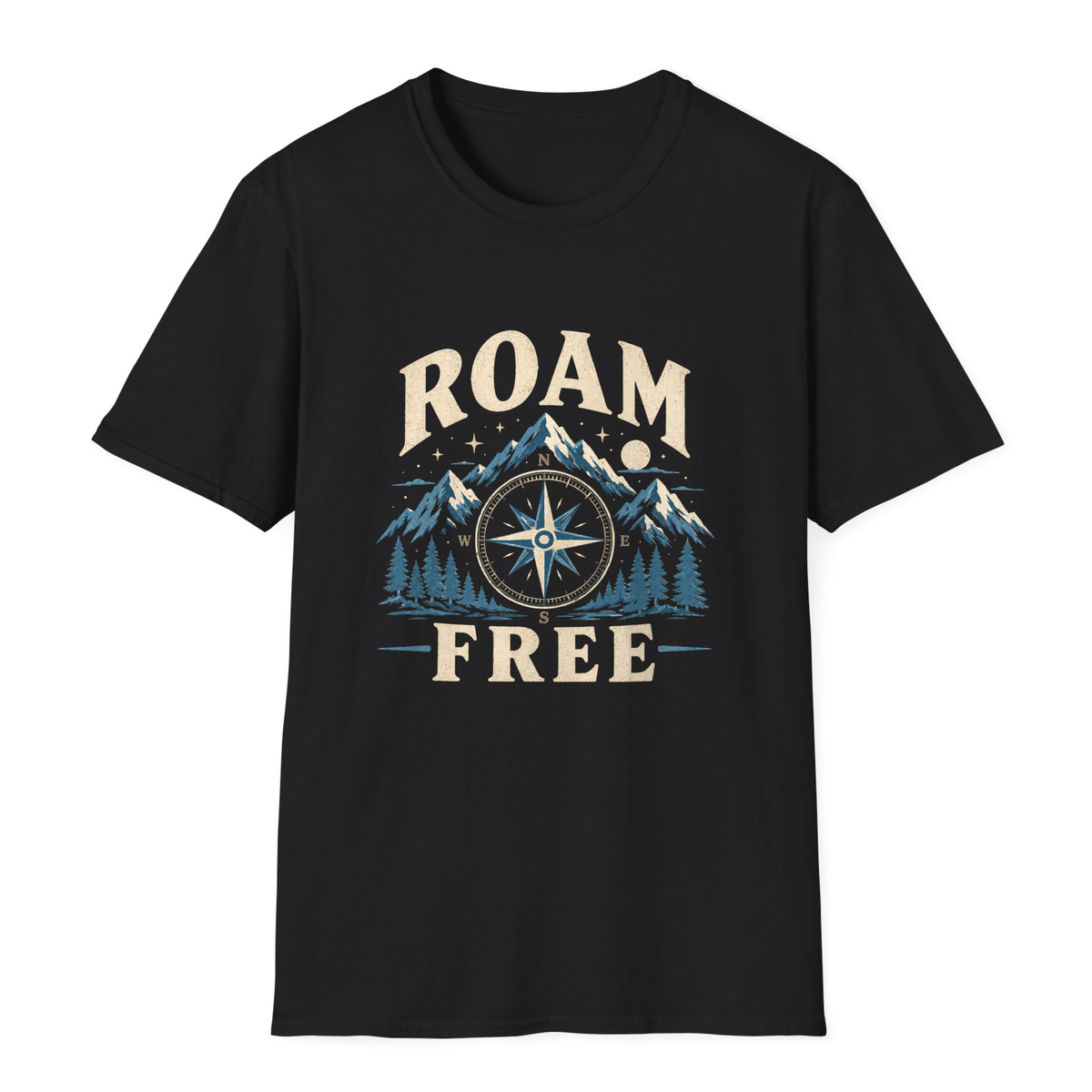 Roam Free T-Shirt - Black - front