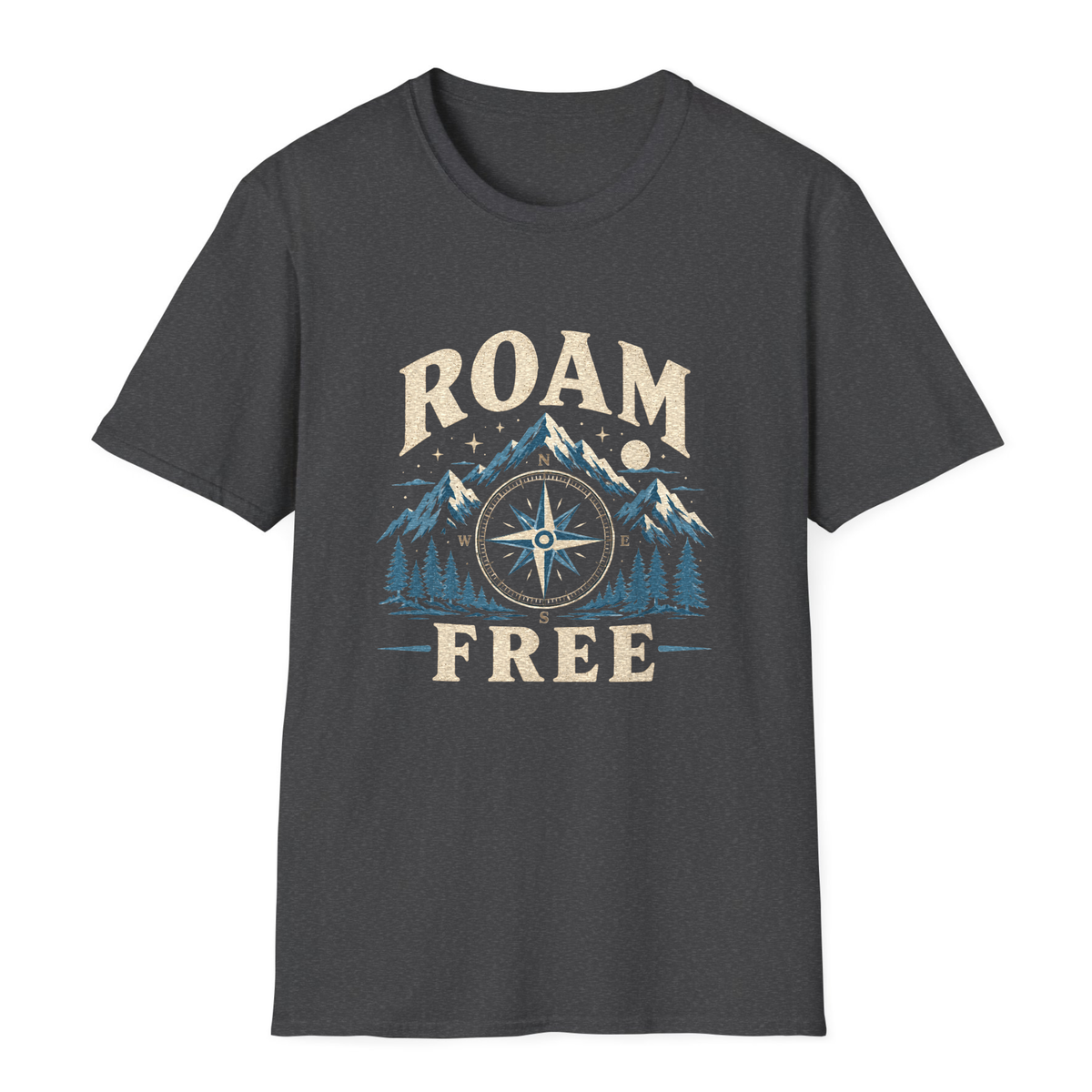 Roam Free T-Shirt - Dark Heather - front