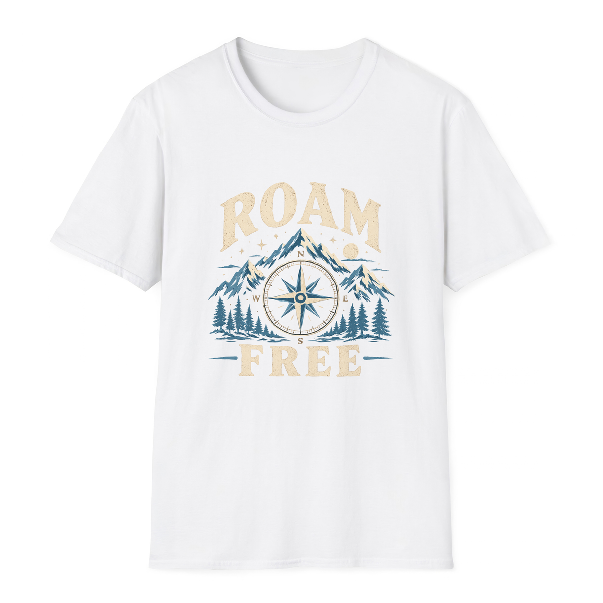 Roam Free T-Shirt - White - front
