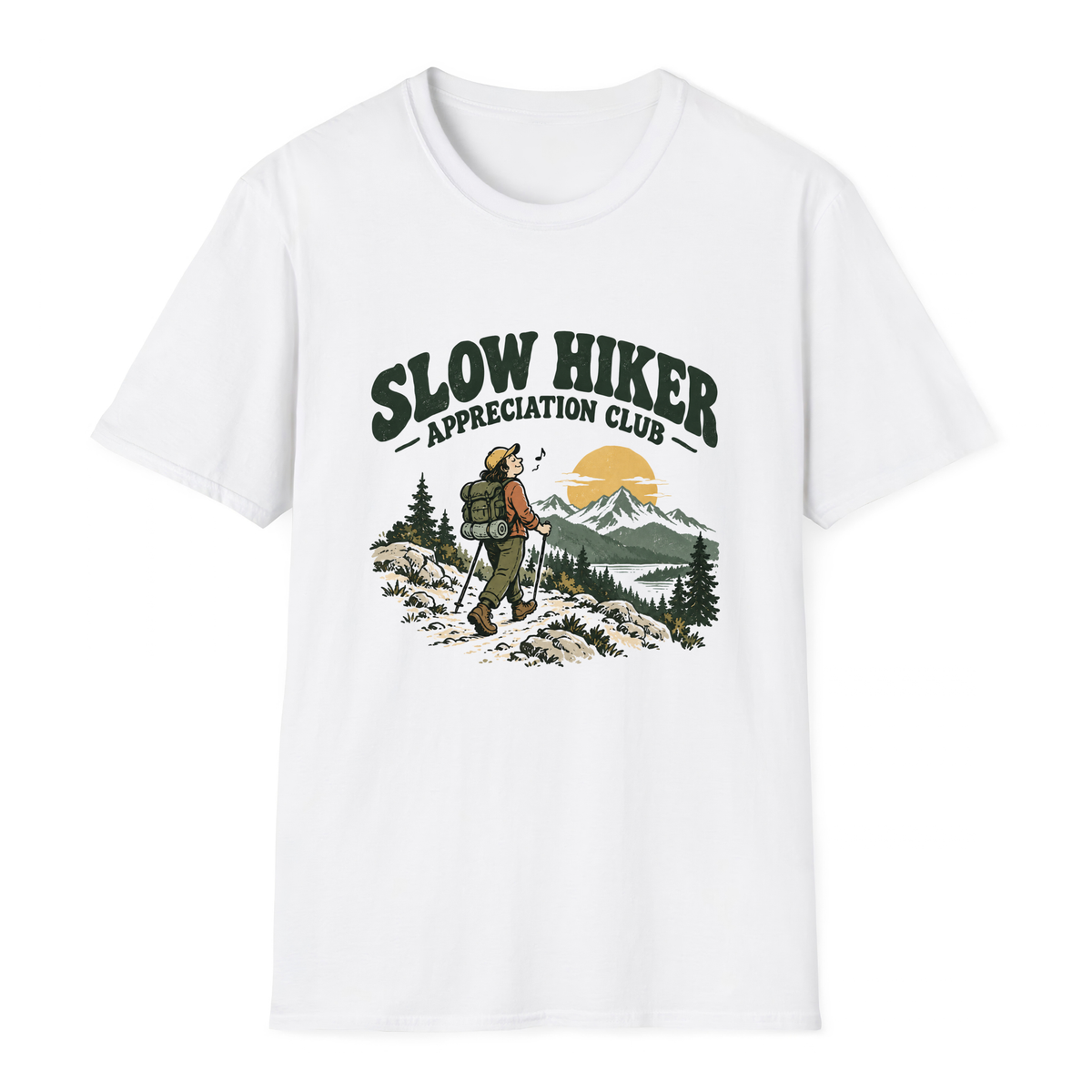 Slow Hiker Appreciation Club T-Shirt - White - front