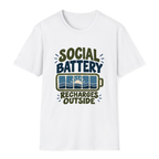 Social Battery T-Shirt - White - front