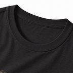 Sunrise Over Peaks T-Shirt - Black - collar close-up